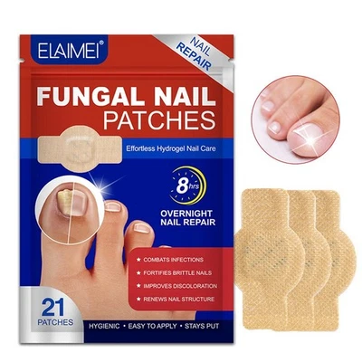 ELAIMEI Anti-Fungal Nail Repair Patches Nail Fungus Treatment & Overnight Repair 21 Pcs