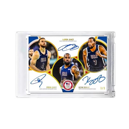 Treasures Logoman Stephen Curry&Lebron James Autographs Signed Jersey Star Card