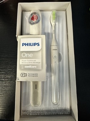 Philips One by Sonicare Rechargeable Toothbrush, Snow, HY1200/07, 1 Pack
