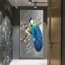 Animal Colorful Peacock Canvas Painting Canvas Poster Prints Art Wall Art