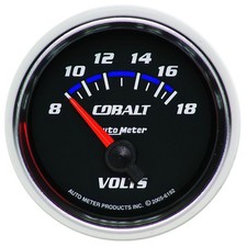 Auto Meter 6192 Cobalt Electric Voltmeter Gauge 2.3125 In.