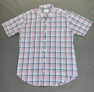 Peter Millar Men s Button Down Shirt Size Medium Short Sleeve Crown Ease