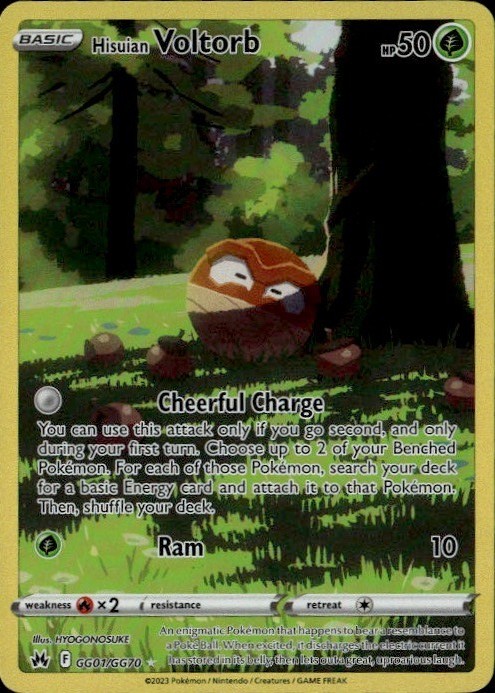 Hisuian Voltorb Ultra Rare CRZ:GG SWSH: Crown Zenith: Galarian Gallery GG01/GG70