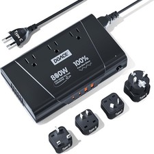 DOACE 800W Pure Sine Wave Voltage Converter US to Europe- 220V to 110V Conver...