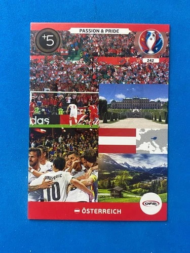 Panini Adrenalyn Euro 2016 n.242 Passion e Pride (Osterreich)