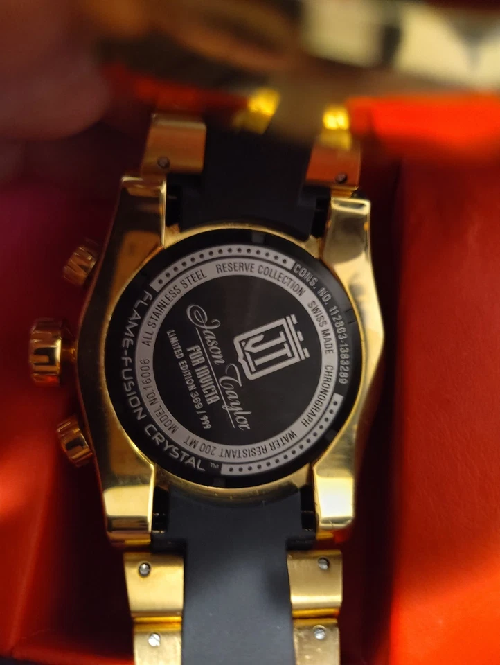 Invicta 男式 16006 Jason Taylor Bolt Zeus 灰色表盘钢橡胶表带... — 第 3/4 张图片