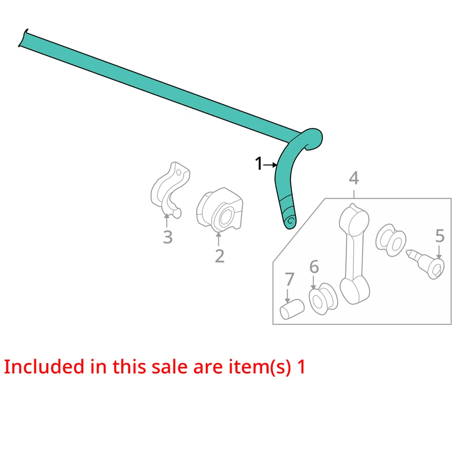 2001 Volkswagen Golf FWD Front Stabilizer Bar OEM 115K Miles - LKQ416921396 - Image 4 of 4