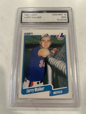 1990 Fleer Larry Walker # 363 (RC) ROOKIE CARD FGS GEM MINT 10