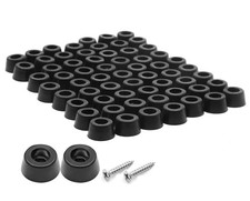 100 Pcs Cutting Board Feet, 0.31" X 0.59" H X D round Black Rubber Feet Non Sl