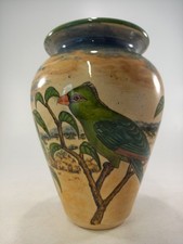 Vase 23887 Hand Painted By David II Made in Kwamsasa Africa Touraco Loerie VGC 