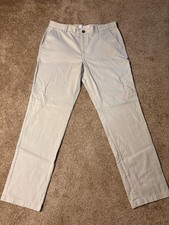 Amazon Essentials Men’s Chino Pants 36x34 Khaki Beige Flat Front Casual