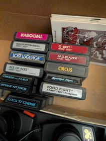Atari 7800 ProSystem Console Lot w/ Controllers & Games (Donkey Kong, Pac-Man)