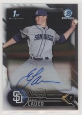 2016 Bowman Draft Chrome Draft Pick Auto Eric Lauer #CDA-EL Auto 02h6