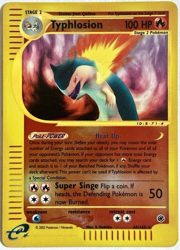Pokemon Typhlosion 🔥 65/165 Expedition Base Set ENG 2002 NEAR MINT PSA