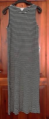 AWARE by Vero Moda:  schwarz-weiß gestreiftes Sommerkleid Gr. L 38
