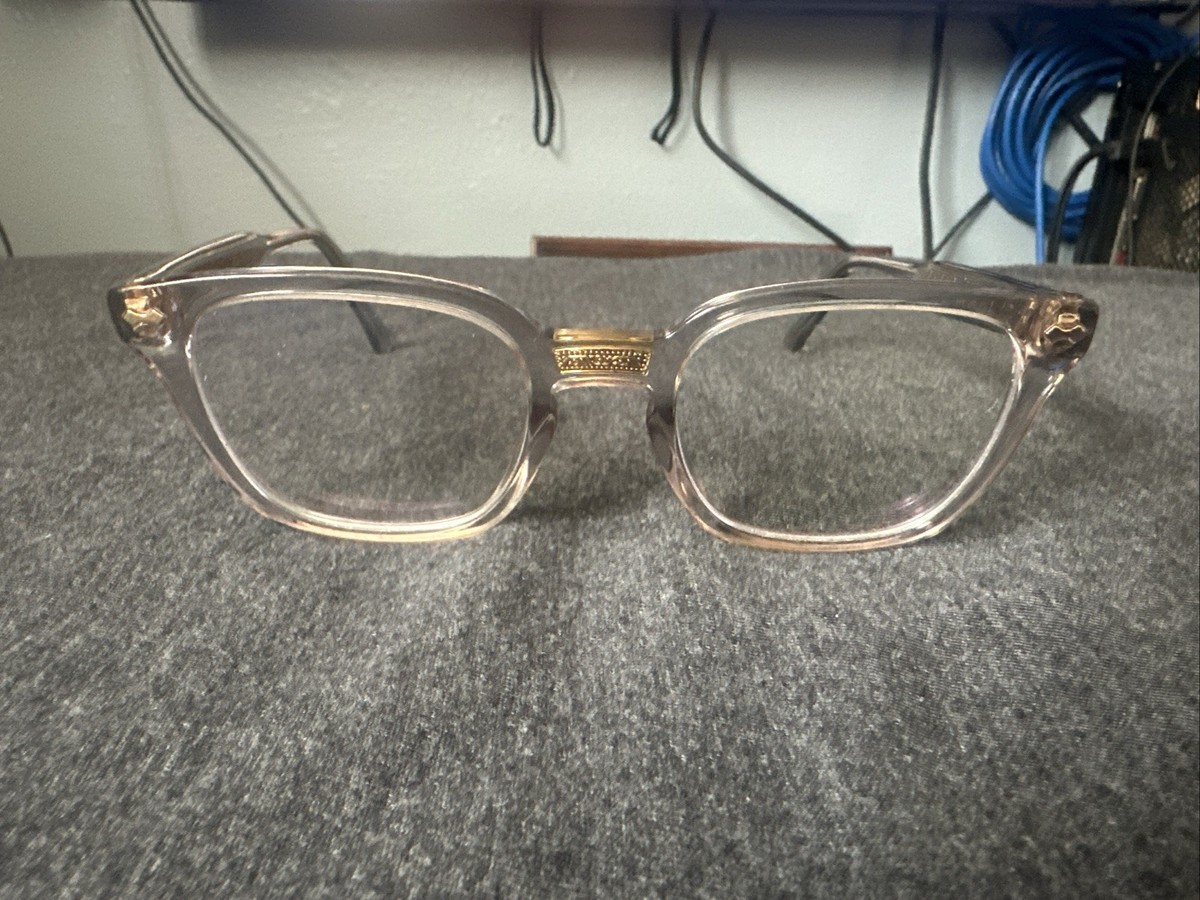 GUCCI GG0184O 011 Crystal Transparent Unise mm Small Eyeglasses