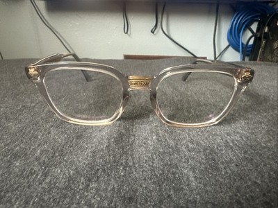 GUCCI GG0184O 011 Crystal Transparent Unise mm Small Eyeglasses