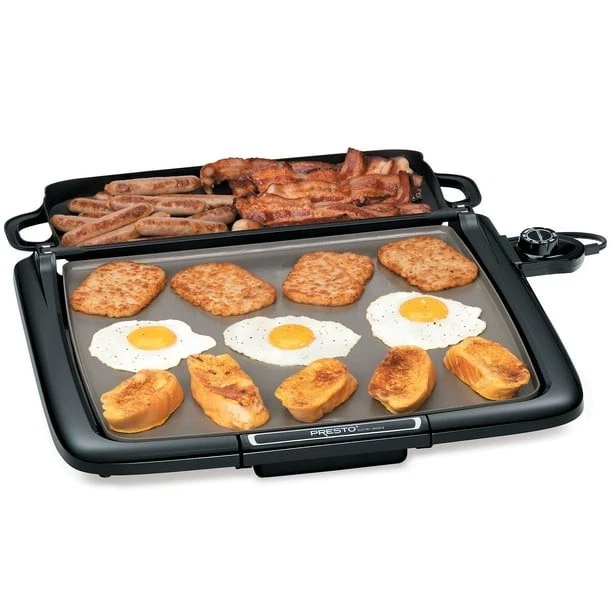 Presto Cool-Touch Ceramic Electric Griddle/Warmer Plus Black 07024 *Read*