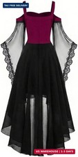 Witch Costume Women Halloween Dresses 2026 Adult Renaissance Medieval Vampire Bu