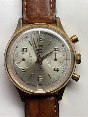 POP Chronosport Handwinding 17J GF Landeron 187 Ref. 31372 1960s 36mm Mens