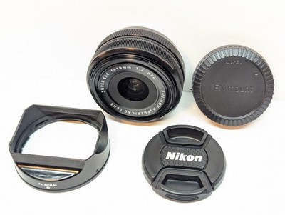 Fujifilm Super EBC 18mm f/2 Prime Lens + Caps + Hood - Clean !!