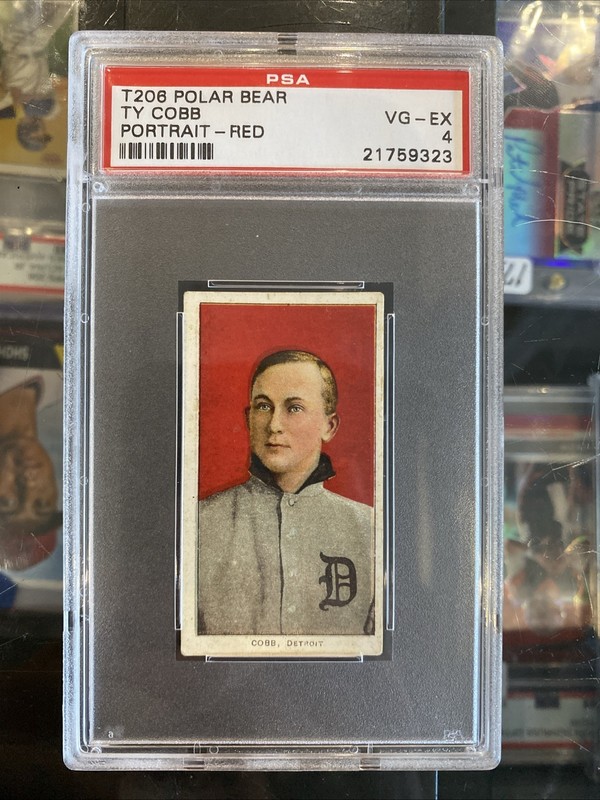 T206 Polar Bear Ty Cobb Red Portrait PSA 4 Detroit MLB Legend 