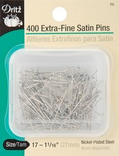 Dritz 75 Extra Fine Satin Pins-Size 17 400/Pkg