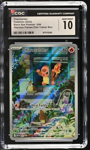 2023 Pokemon Black Star Promos Charmander Obsidian Flames ETB CGC 10 #044