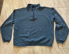 Vintage Woolrich 1/4 Zip Pullover Blue Men  s Size Large Nice Preowned Condition