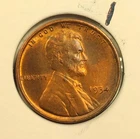1934 LINCOLN WHEAT CENT  AU ALMOST UNCIRCULATED  RB NICE TONING  COIN SHOWN  #1