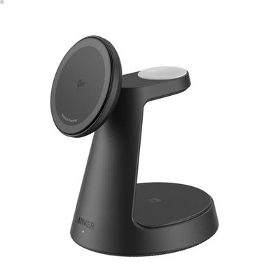 Anker - MagGo 15W Wireless Charging Station (3-in-1 Stand) for iPhone, AirPod...