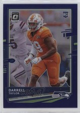 2020 Panini Donruss Optic Rookies Purple Prizm 15/50 Darrell Taylor #136 11cz
