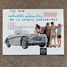 AUSTIN HEALEY 3000 MK III SPORTS CONVERTIBLE Car Sales Brochure c1964 #2035/G