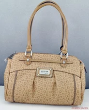 FREE Ship USA Handbag GUESS Rosario Satchel Bag Cognag Ladies Chic Stylish