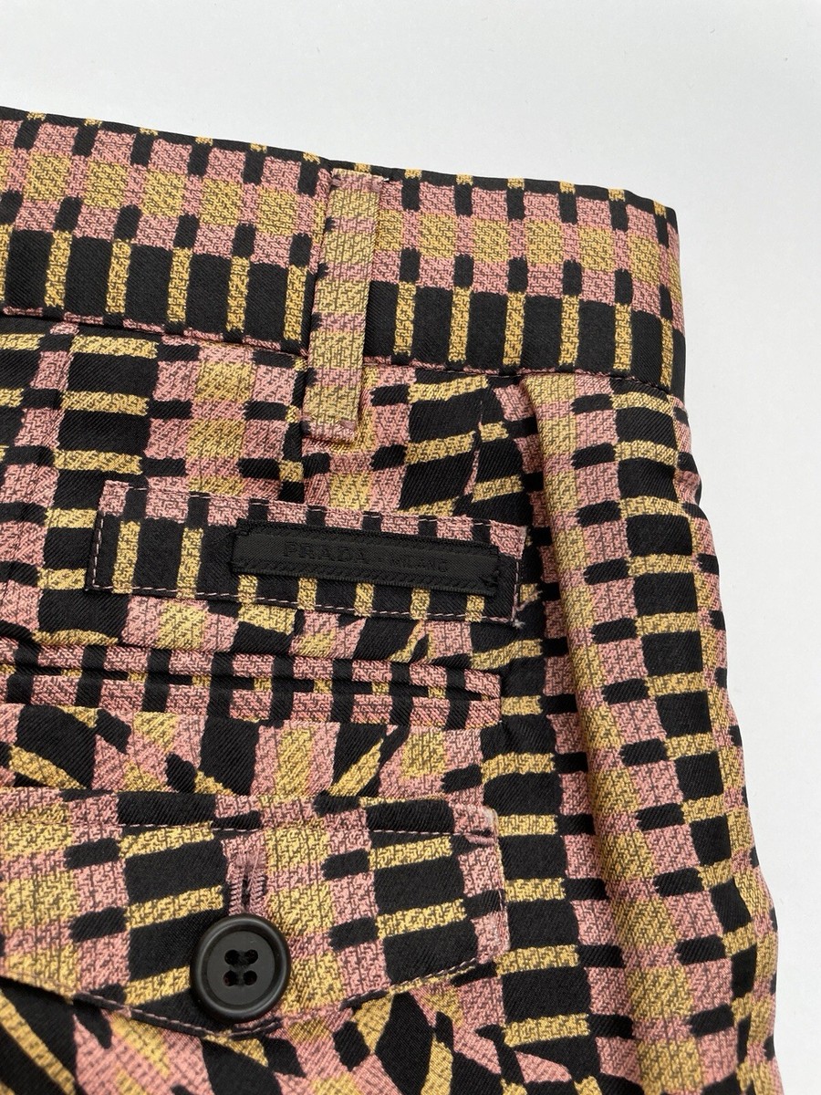 Prada Vintage Archive Spring 2008 Fairy Pink Orange Wavy Plaid