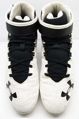 Under Armour Harper 4 Mid RM Black/White Baseball Cleats  display picture 2