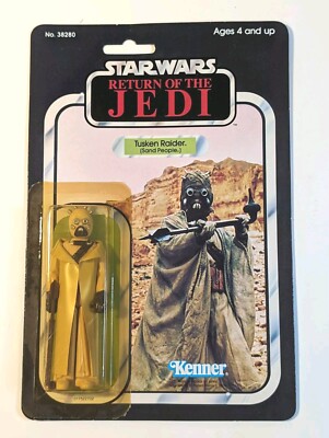 Star Wars Tusken Raider Hollow Cheek MOC 65 Back Kenner