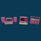 Vintage Barbie Wind Up 1980s Record Player W/ Speakers, Boombox & Computer RARE