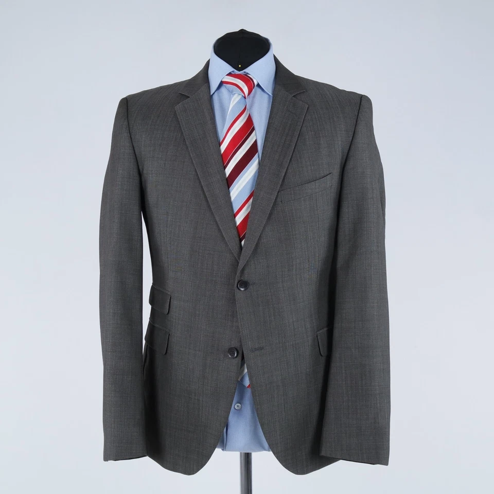 Abrigo deportivo Birdseye 42R para hombre talla EE. UU. STRELLSON chaqueta blazer de lana gris Foto 3 de 4