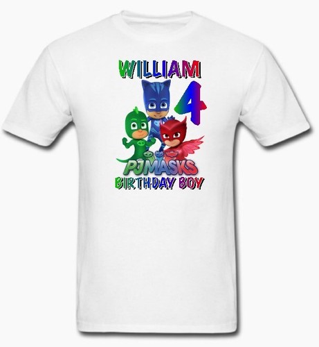 Pjmasks Custom Birthday Boy T-shirt for 