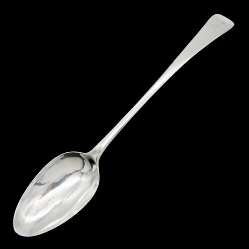 Georgian 1803 English Sterling Silver Stuffing Spoon Hand w/ Axe Crest 12 in