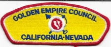 Golden Empire Council Strip Cloth Back CSP SAP Boy Scouts of America BSA