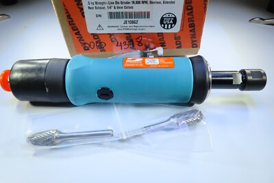 NEW DYNABRADE MODEL 51305 STRAIGHT LINE DIE GRINDER 18,000 RPM REAR EXAUST TOOL