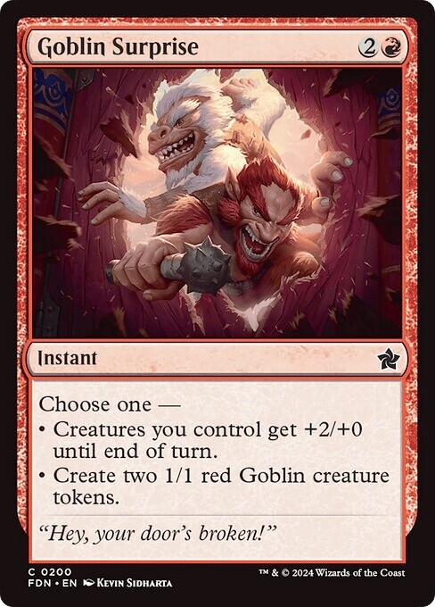 GOBLIN SURPRISE x4 mtg NM-M Foundations 4 Common