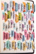 Laminated Bible Tabs Large Print Easy to Apply Bible Study Journaling Supplie...