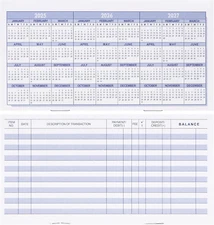 20 Pack Checkbook Register, Check Registers for Personal, Blank Ledger Transacti