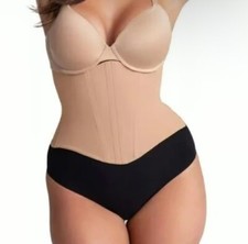 140 HONEYLOVE sz XL Waist Train Stomach Smoothing Comfort Corset Shapewear Sand