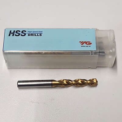 Bx1-3/8x2-1/2 HSS(M35) Screw Machine Parabolic TIN Coated Drill #DN516102 5PCS