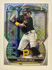 Raymond Mola 2023 Bowman Chrome 1st  BCP-198 Mojo Refractor SP NM or better