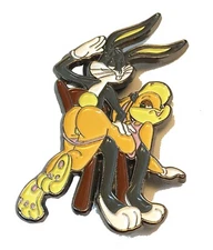 Bugs Spanks Naughty Lola Sexy Kinky Playing Hot Bunnies HAT PIN Lapel Brooch